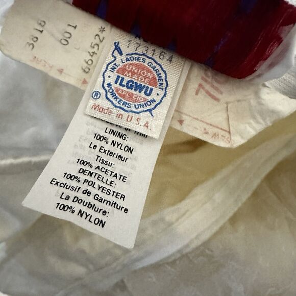 Vintage Flirtations Angelo Alfred Ivory Lace Strapless Tiered Dress Fit & Flare - Picture 12 of 14